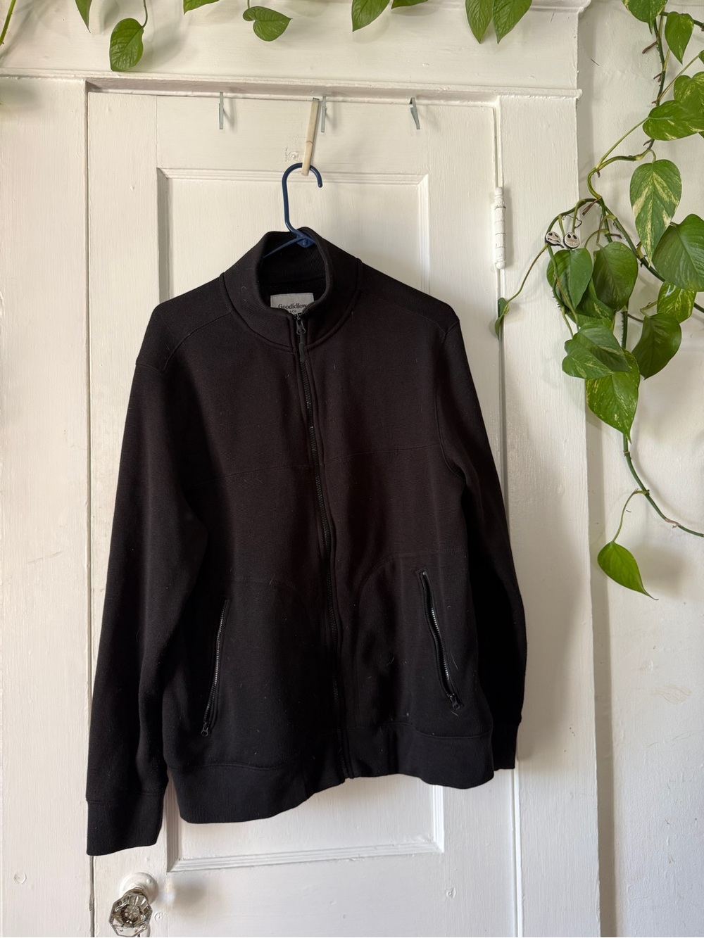 Goodfellow & Co. size L Men's Black Full-Zip Sweater Jacket